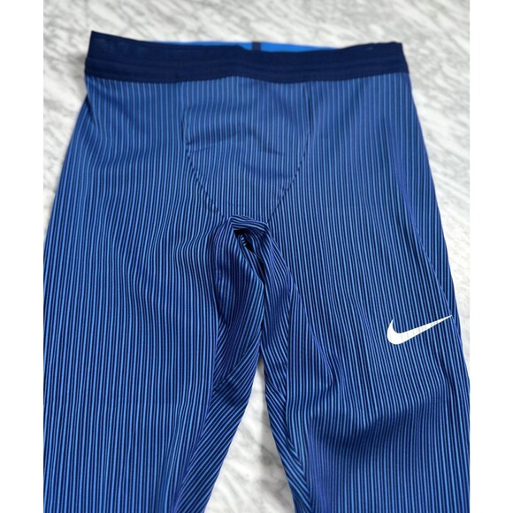 Nike Pro Elite Running Tights Blue Made In USA AO8491-000 Olympic Men Medium NEW - Picture 3 of 8